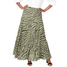 Jessica London Women's Plus Size Flowing Crinkled Maxi Skirt Jessica London
