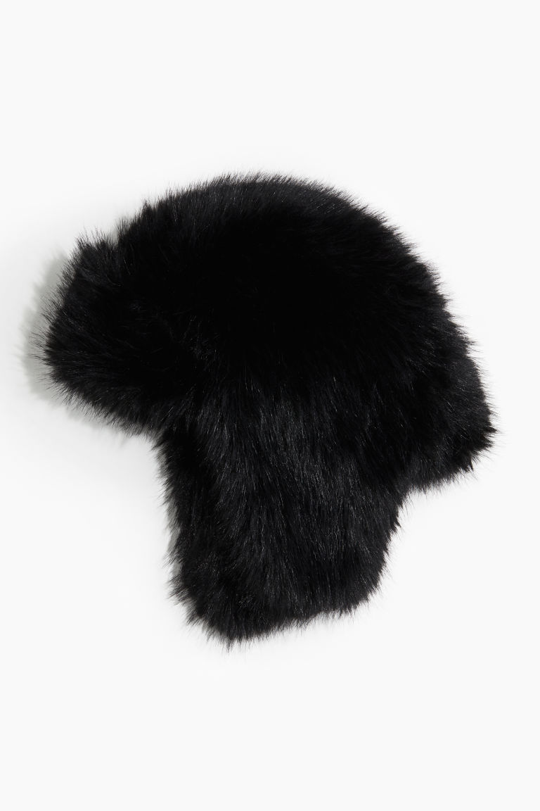 Соломенная шляпа H&M Fluffy earflap hat H&M