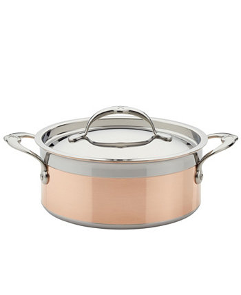 Медная индукционная суповая кастрюля CopperBond емкостью 3 литра с крышкой HESTAN