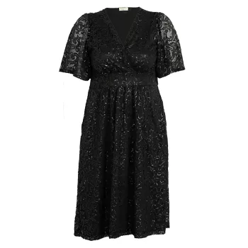 Кружевное платье Starry с пайетками Kiyonna