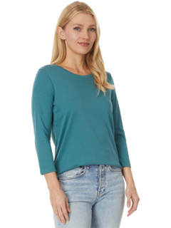 Женская Футболка L.L.Bean Pima Cotton Shaped Jewelneck 3/4 Sleeve L.L.Bean