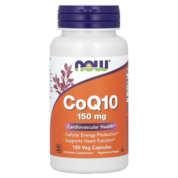 CoQ10, 150 мг, 100 вегетарианских капсул - NOW Foods NOW Foods