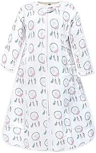 Hudson Baby Unisex Baby Long Sleeve Muslin Sleeping Bag, Wearable Blanket, Sleep Sack Hudson Baby