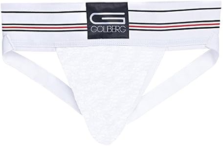 Golberg – Men 3” Wide Band Classic Athletic Supporter – Performance Jockstrap Elastic Waistband - Solid Color - Stretch Mesh GOLBERG G