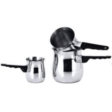 3-Piece Stainless Steel Turkish Coffee Pots Lexi Home