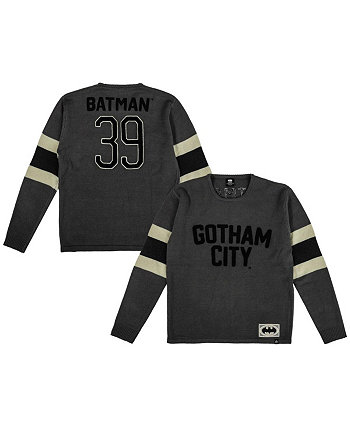 Мужской серый университетский свитер с Бэтменом и Готэм-сити Heroes & Villains