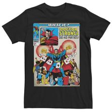 Мужская футболка с надписью на обложке комиксов Marvel What If Doctor Strange Did Kid Party Marvel