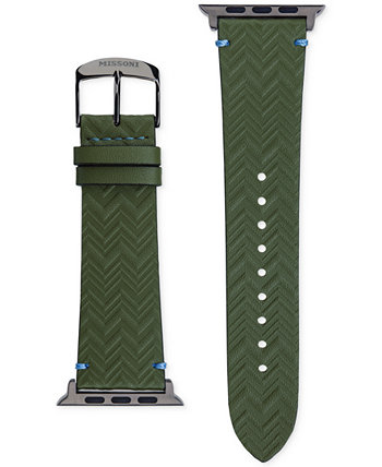 Zigzag Green Leather Strap for Apple Watch® 42mm/44mm Missoni