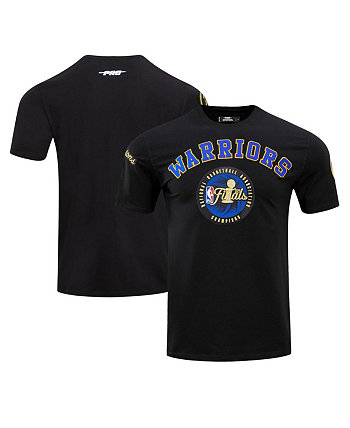 Мужская черная футболка Golden State Warriors 2022 NBA Finals Champions с двойной вязаной нашивкой Pro Standard