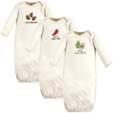 Baby Unisex Organic Cotton Gowns, Guacamole, Preemie/Newborn Touched by Nature