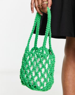 Зеленая плетеная мини-сумка на плечо Reclaimed Vintage Reclaimed Vintage