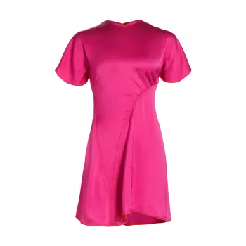 Мини-платье из крепа с короткими рукавами Victoria Beckham