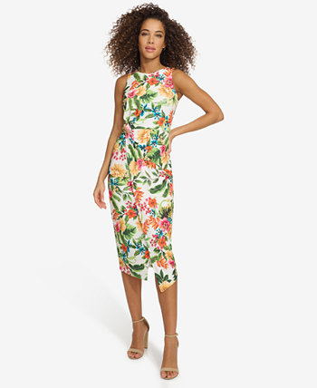 Women's Floral-Print Faux-Wrap-Skirt Dress SIENA