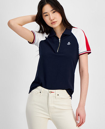 Женская рубашка-поло с цветными блоками Tommy Hilfiger