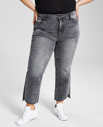 Модные джинсы больших размеров с высокой посадкой и ступенчатым краем And Now This