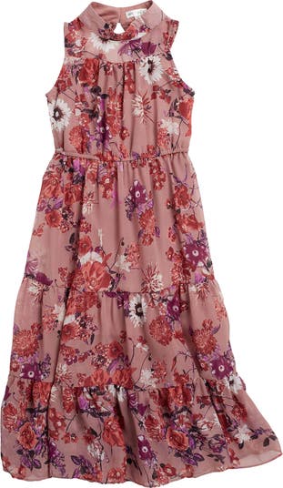 Платье макси Ava & Yelly с цветочным принтом и воротником-стойкой AVA AND YELLY