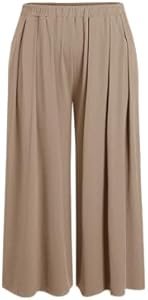 CIDER Women’s Plus Size Wide Leg Pants Palazzo Flowy Elastic Waist Pants with Pockets Cider