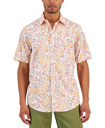 Мужская приподнятая рубашка большого размера с рисунком пейсли, созданная для Macy's Club Room
