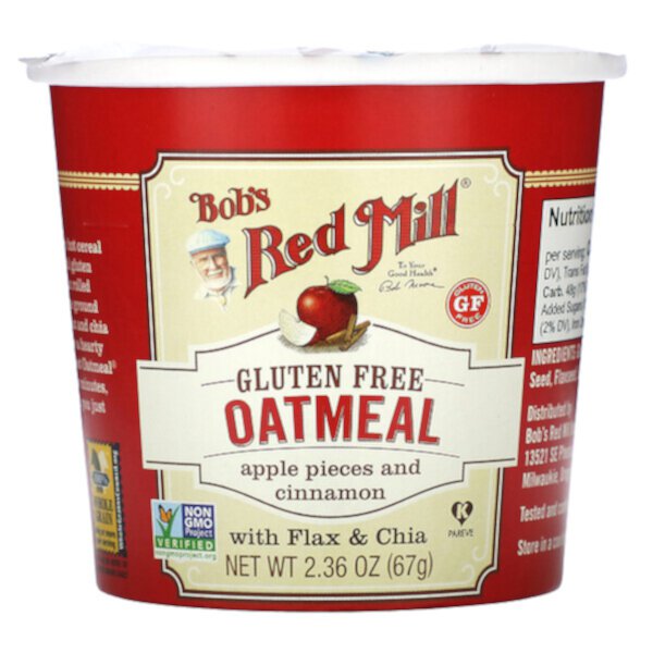 Oatmeal Cup, кусочки яблока и корица, 2,36 унции (67 г) Bob's Red Mill