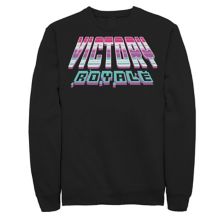 Мужской флисовый пуловер с градиентом и текстом Fortnite Victory Royale Fortnite