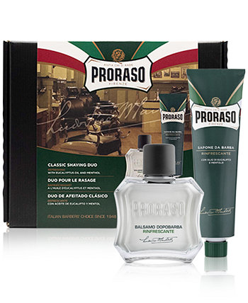 2 шт. Классический набор крема для бритья и бальзама после бритья - освежающая формула Proraso