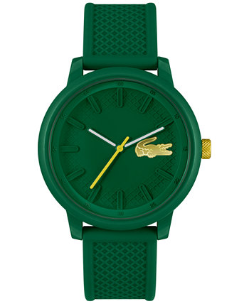 Men's L.12.12. Green Silicone Strap Watch 48mm Lacoste