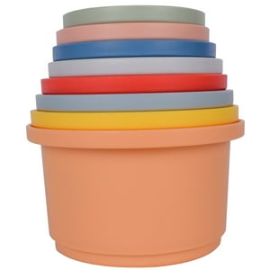 Hopscotch Lane 8 Piece Bath Stacking Cups, Children Ages  6+ Months Visit the Hopscotch Lane Store