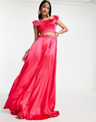 Kanya London maxi skirt in fuchsia pink - part of a set Kanya London