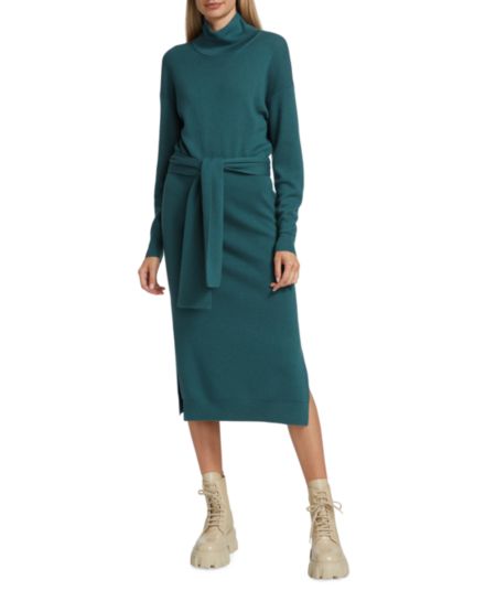 Платье-свитер Luxe из мериносовой шерсти с завязками спереди NAADAM