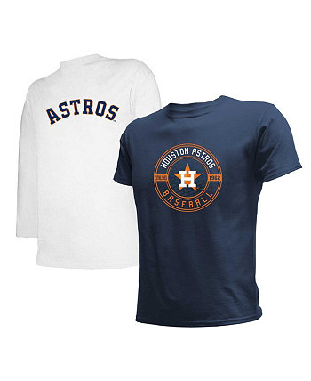 Комбинированный комплект из темно-синей и белой футболки Big Boys Houston Astros Stitches