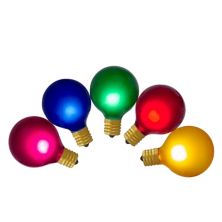 Pack of 10 Multi-Color Satin G50 Globe Christmas Replacement Bulbs Christmas Central