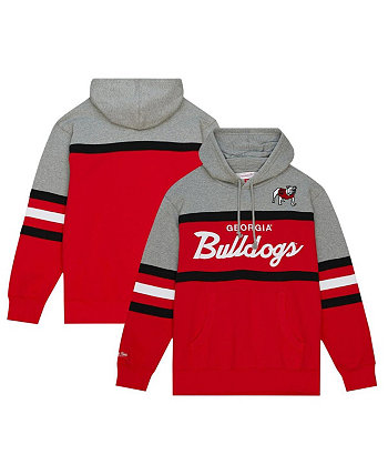 Мужской пуловер с капюшоном Red Georgia Bulldogs Head Coach Mitchell & Ness