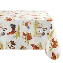 Elrene Home Fashions Vintage Rooster Farm Printed Square/Rectangle Vinyl Tablecloth Elrene