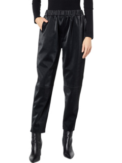 Черные брюки-джоггеры из искусственной кожи с прорезными карманами и эластичным поясом Blank NYC