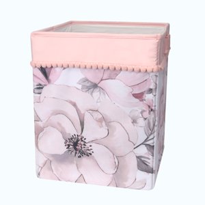 Lambs & Ivy Signature Botanical Baby Storage/Hamper - Pink, Floral Lambs & Ivy