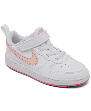 Toddler Girl's Court Borough Low Recraft Fastening Strap Casual Sneakers from Finish Line Nike