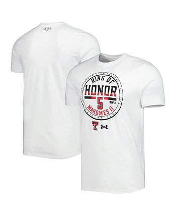 Мужская футболка Патрика Махоумса White Texas Tech Red Raiders Ring of Honor Under Armour