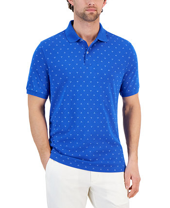 Новинка мужской рубашки-поло интерлок с короткими рукавами и принтом Taylor, созданная для Macy's Club Room