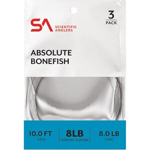 Экипировка для рыбалки Scientific Anglers Absolute Bonefish 10-Foot Leader - 3-Pack Scientific Anglers