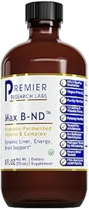 Premier Research Labs: Max B-ND Liquid (Жидкость) Vitamin B-Complex for Liver & Brain Health - Sublingual Drops (Капли) for Energy, Immune & Adrenal Support - 2 fl oz (Жидкие унции) - Thiamin, B12, B6 & More - for Men, Women Premier Research Labs