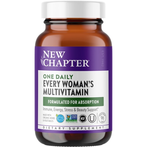 New Chapter Цельнопищевые мультивитамины One Daily Every Woman's — 96 вегетарианских таблеток New Chapter