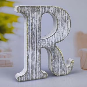 8 Inch Wood Letters Unfinished Rustic Wood Letters for Wall Decor Decorative Standing Letters Slices Sign Board Decoration for Craft Home Party Projects (&) Woodounai