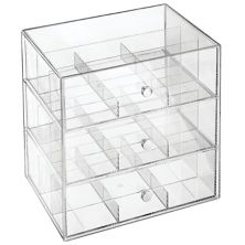 mDesign Plastic Kitchen Storage Tea Organizer, 3 Drawers - 27 Sections MDesign