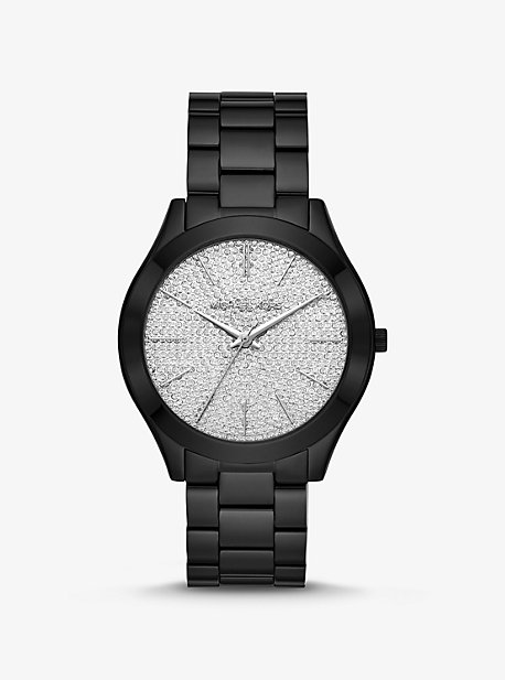 Michael kors slim runway watch black discount