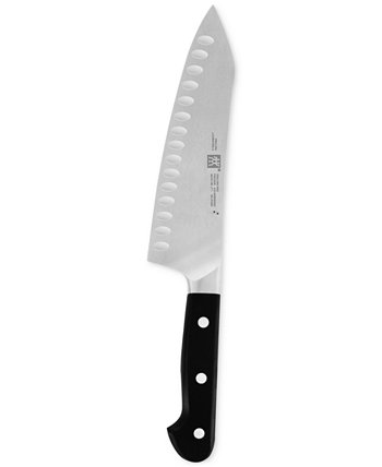 Прецизионный кованый универсальный нож Zwilling Pro 7 дюймов с полым лезвием и качающимся ножом Santoku Zwilling