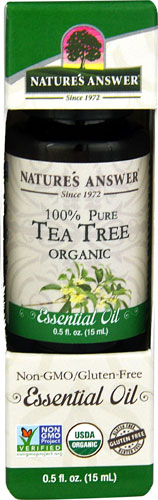 Nature's Answer Органическое эфирное масло чайного дерева — 0,5 жидких унций Nature's Answer