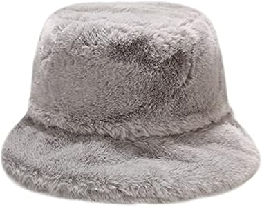 Панама XYIYI Furry Bucket Hat Fluffy Winter Warmer Fisherman Cap для женщин XYIYI