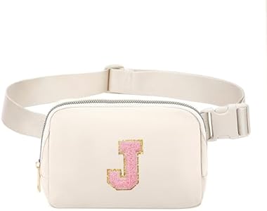 Сумка поясная FEIBOON Belt Bag Fany Pack Crossbody с патчем начальной буквы для женщин и девочек, подарок Feiboon