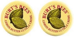 Burt's Bees Christmas Gifts, Hand Skin Care Stocking Stuffers, Moisturizing Cuticle Cream for Dry Skin, 100% Natural Origin, with Lemon Butter, 0.6 oz. (3-Pack) BURT'S BEES