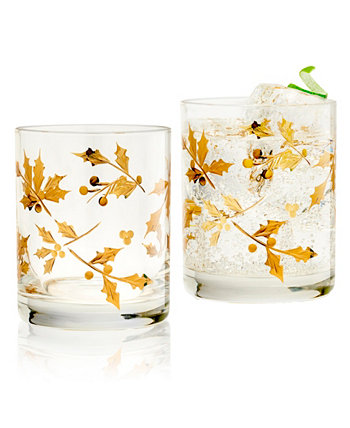 Classic Double Old Fashion Glasses, Set of 2 Qualia Glass